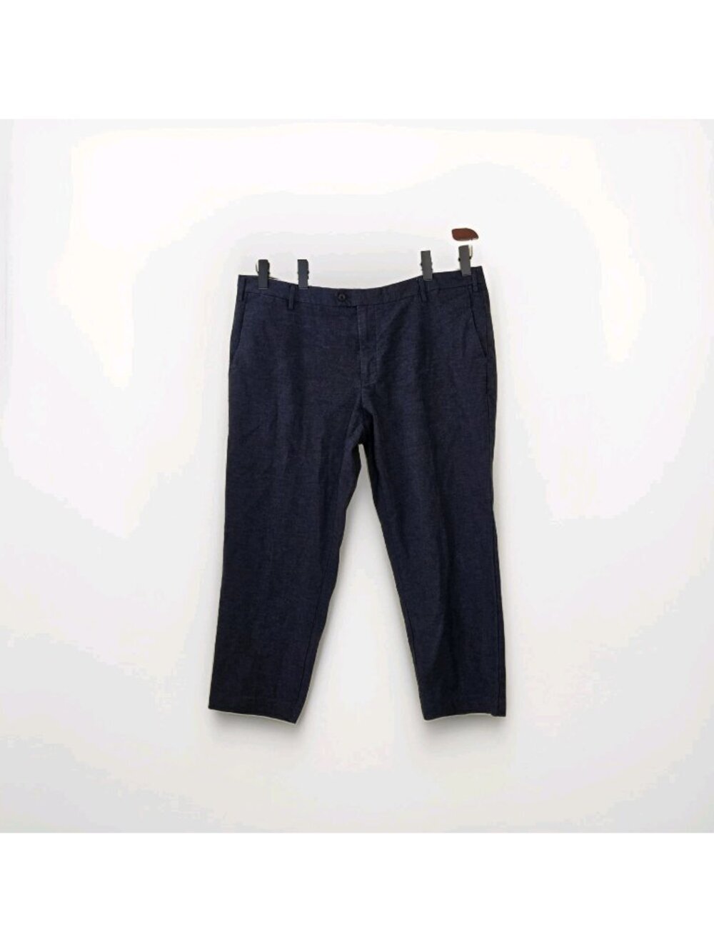 Gant New Haven Chino Pants Men 42x34 (28) Navy Straight Leg Cotton Preppy HEMMED